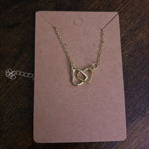 Gold Double Heart Necklace - Women Jewelry